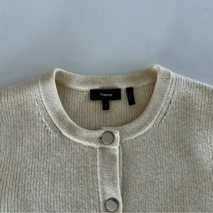 Theory Women's Button-Up Cream Sweater